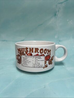 Vintage Recipe Soup Mug Cup Mushroom
Retro 70 / 80s